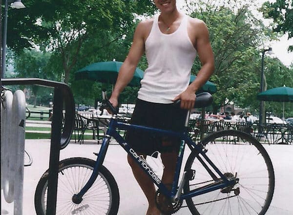 Andrew Li and his bike