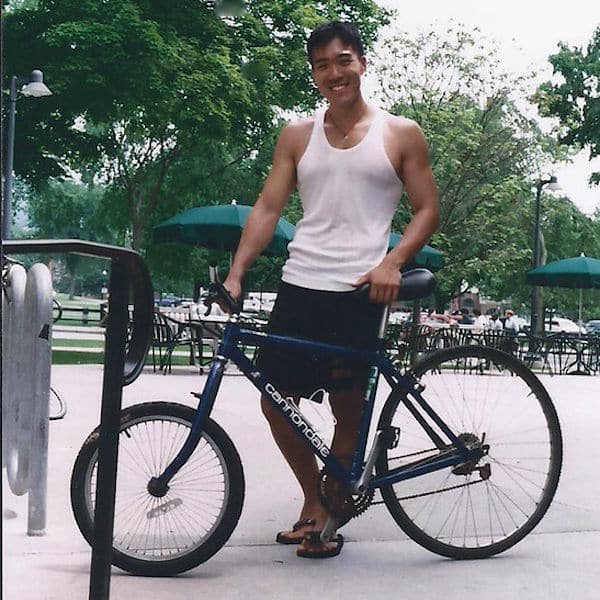 Andrew Li and his bike