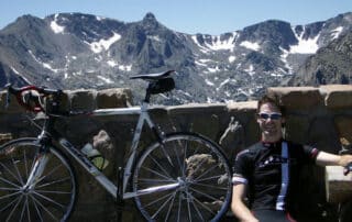 Christian Kittelson and his white bike
