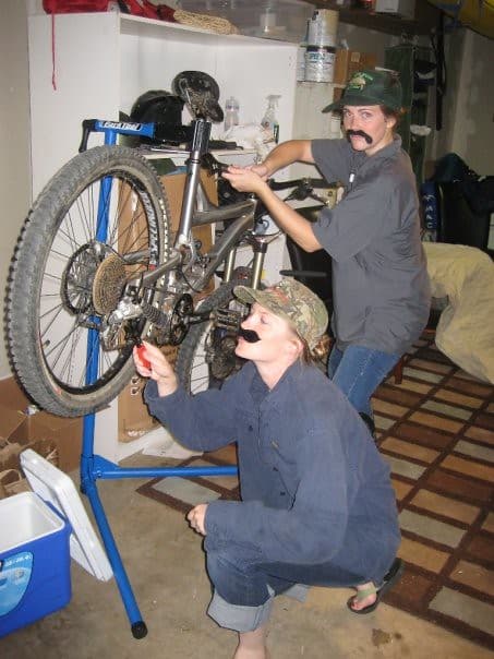 Moonlighting as  bike mechanic