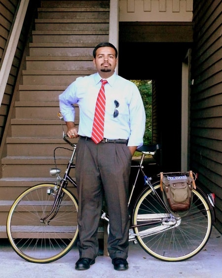 Shek with his bike