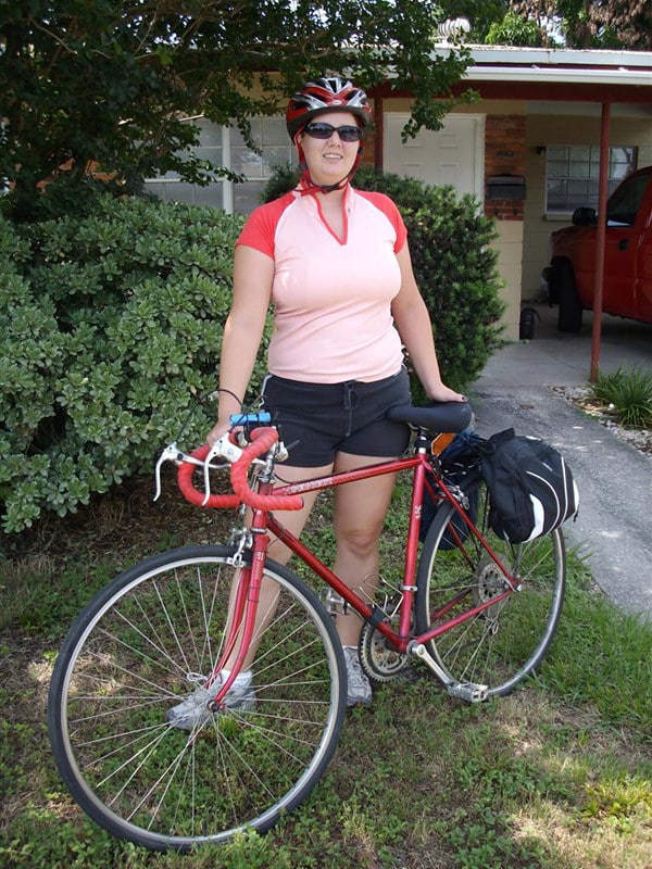 Andrea Carney with her commuter bike