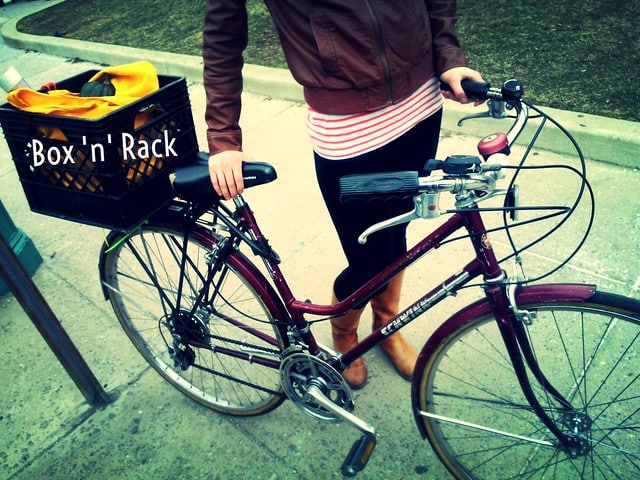 bike with storage box on back