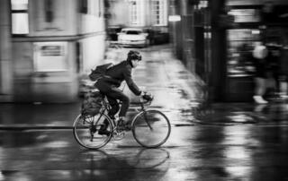 man riding a good commuter bike