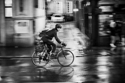 man riding a good commuter bike