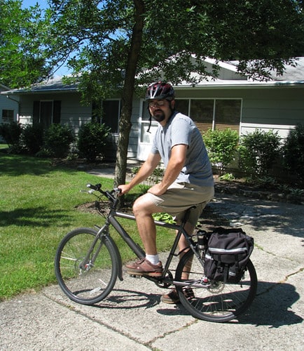 Kyle Johnson on his bike