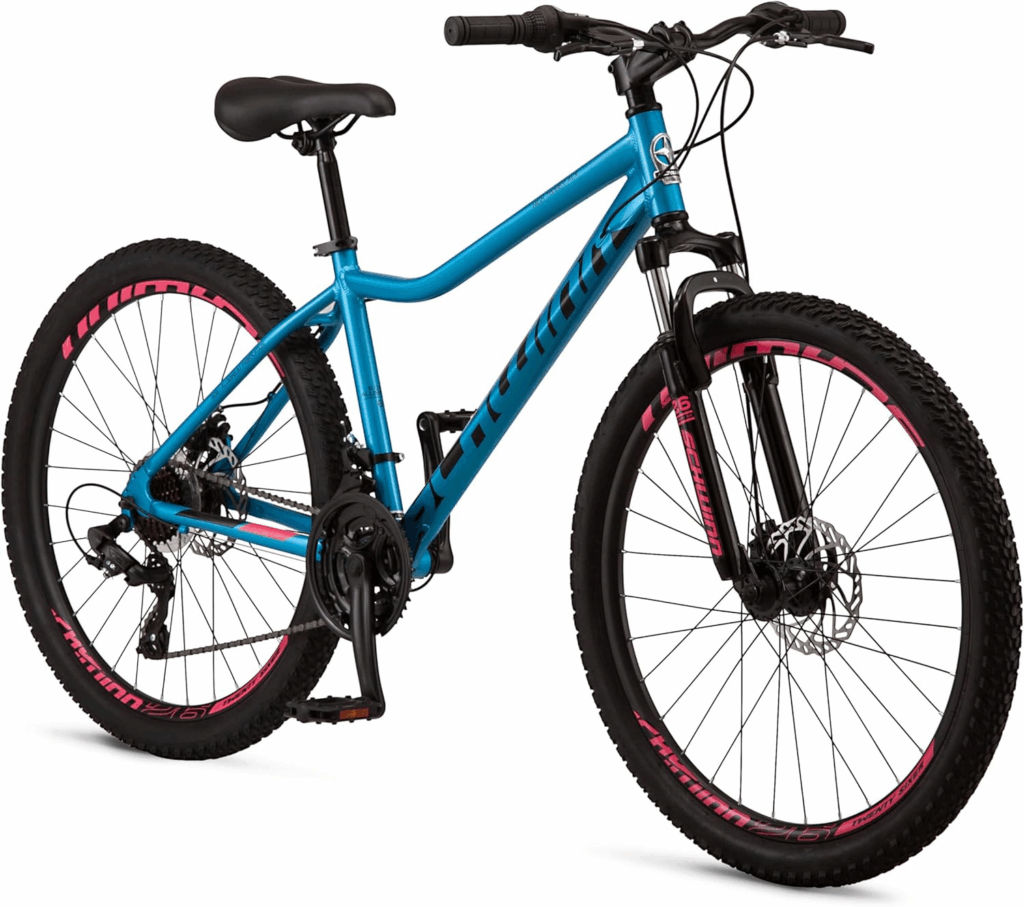 Schwinn High Timber mountain bike under 500 with versatile frame suitable for adults and youth